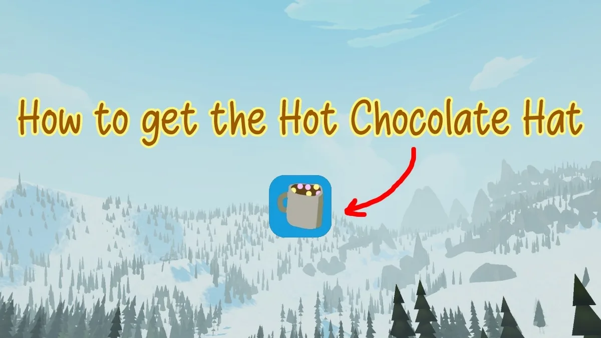 Sledding Game Hot Chocolate Hat tutorial cover showing a cocoa-cup hat icon.